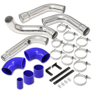 Nissan 240SX S13 1989-1994 CA18DE Bolt-On Aluminum Polished Piping Kit + Blue Couplers - Parts Agent