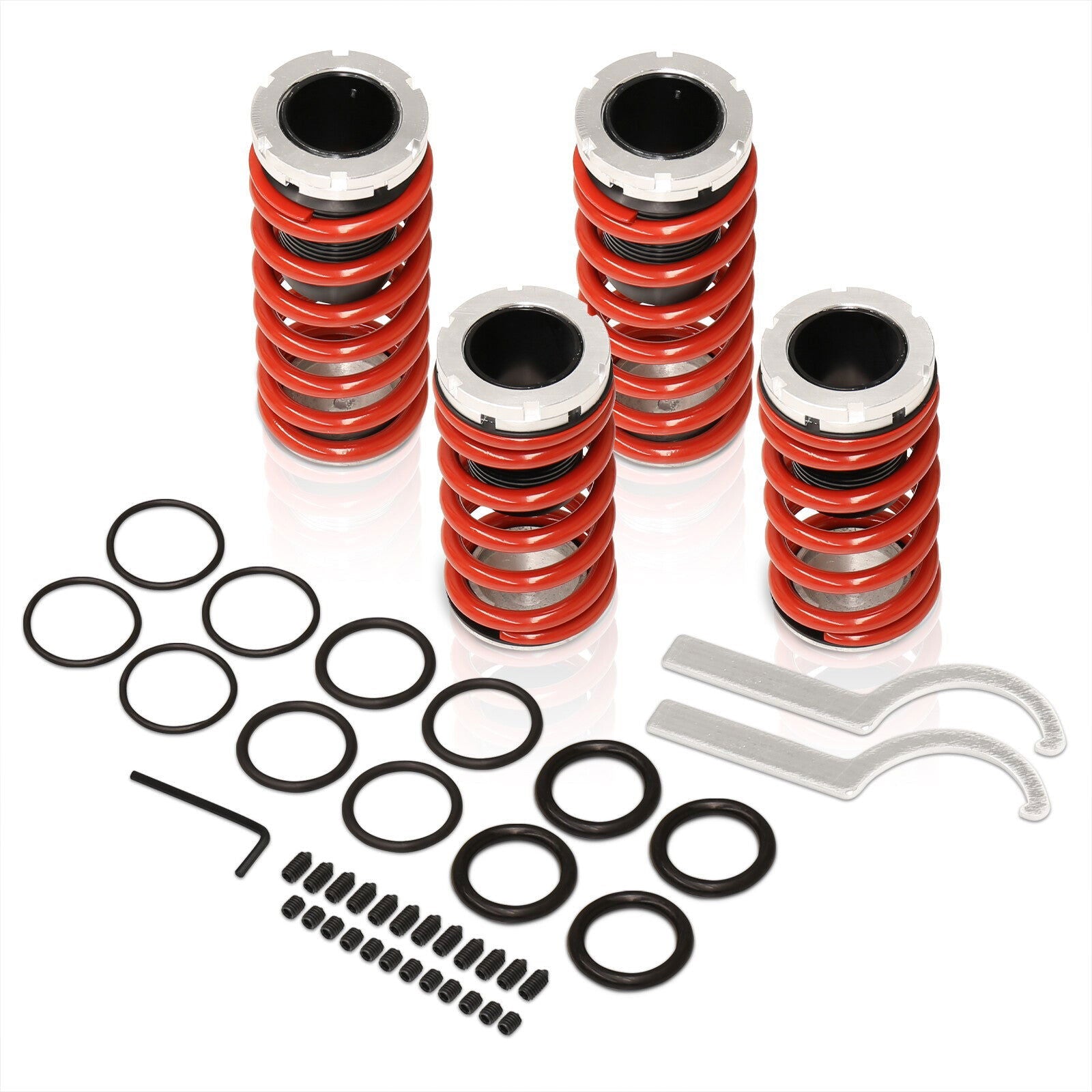 Nissan 240SX S13 1989-1994 Coilover Sleeves Kit Red - Parts Agent