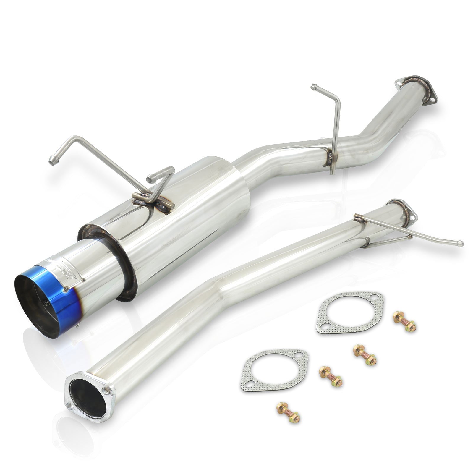 Nissan 240SX S13 1989-1994 N1 Style Stainless Steel Catback Exhaust System Burnt Tip (Piping: 3.0" / 76mm | Tip: 4.5") - Parts Agent