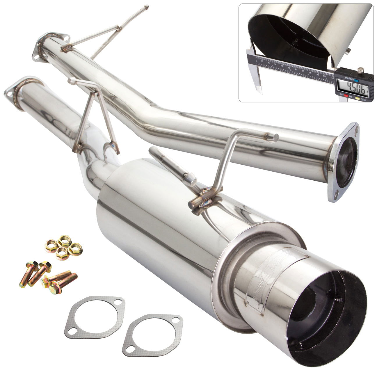 Nissan 240SX S13 1989-1994 N1 Style Stainless Steel Catback Exhaust System (Piping: 3.0" / 76mm | Tip: 4.5") - Parts Agent