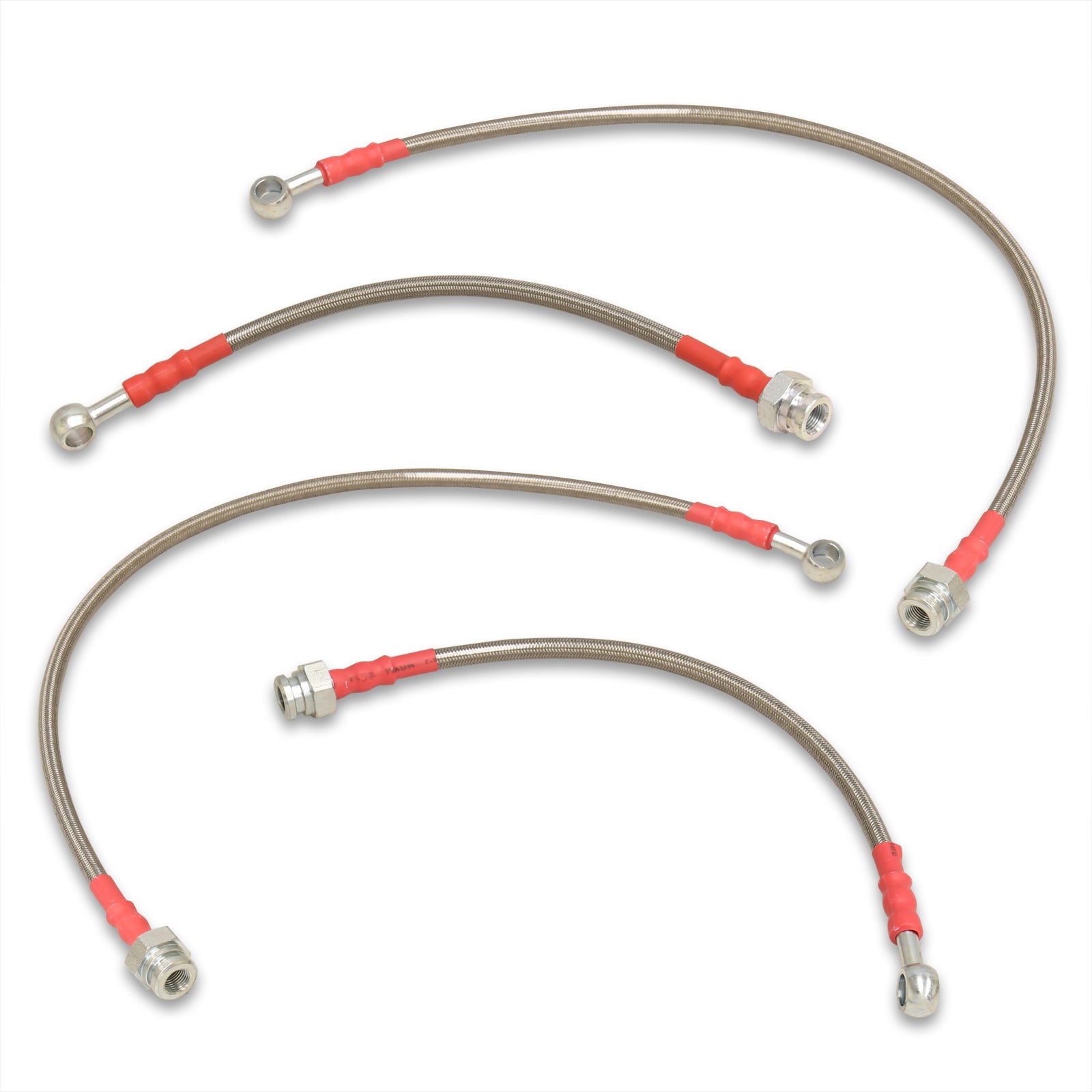 Nissan 240SX S13 1989-1994 Stainless Steel Braided Oil Brake Lines Silver - Parts Agent