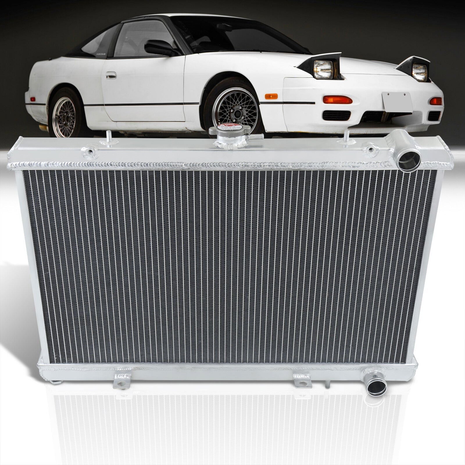 Nissan 240SX S13 KA24DE / CA18DET / RB20DET 1989-1994 Manual Transmission Aluminum Radiator - Parts Agent
