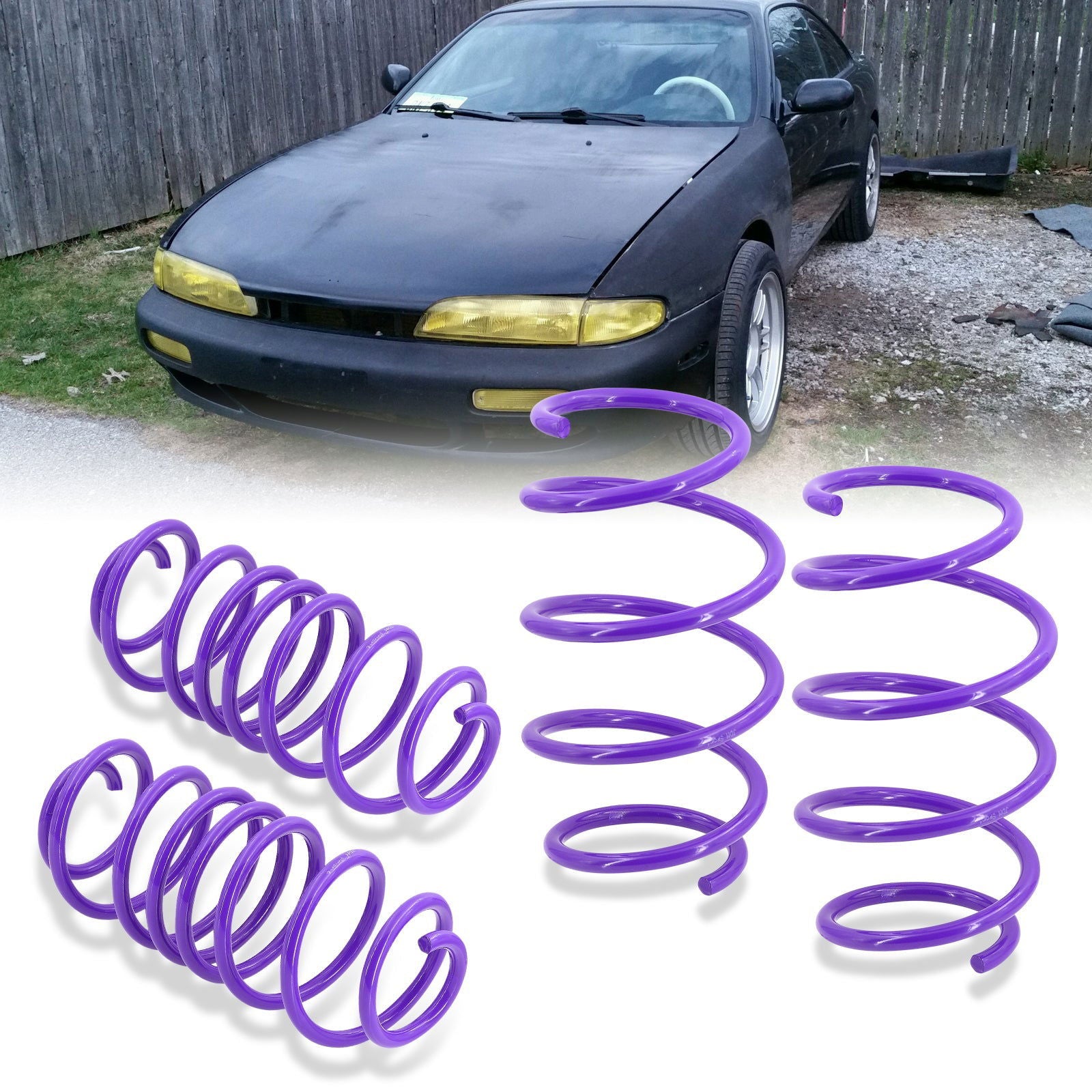 Nissan 240SX S14 1995-1998 Lowering Springs Purple (Front ~1.4" / Rear ~1.0") - Parts Agent
