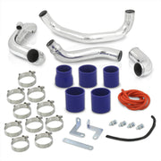 Nissan 240SX S14 1995-1998 SR20DET Bolt-On Aluminum Polished Piping Kit + Blue Couplers - Parts Agent