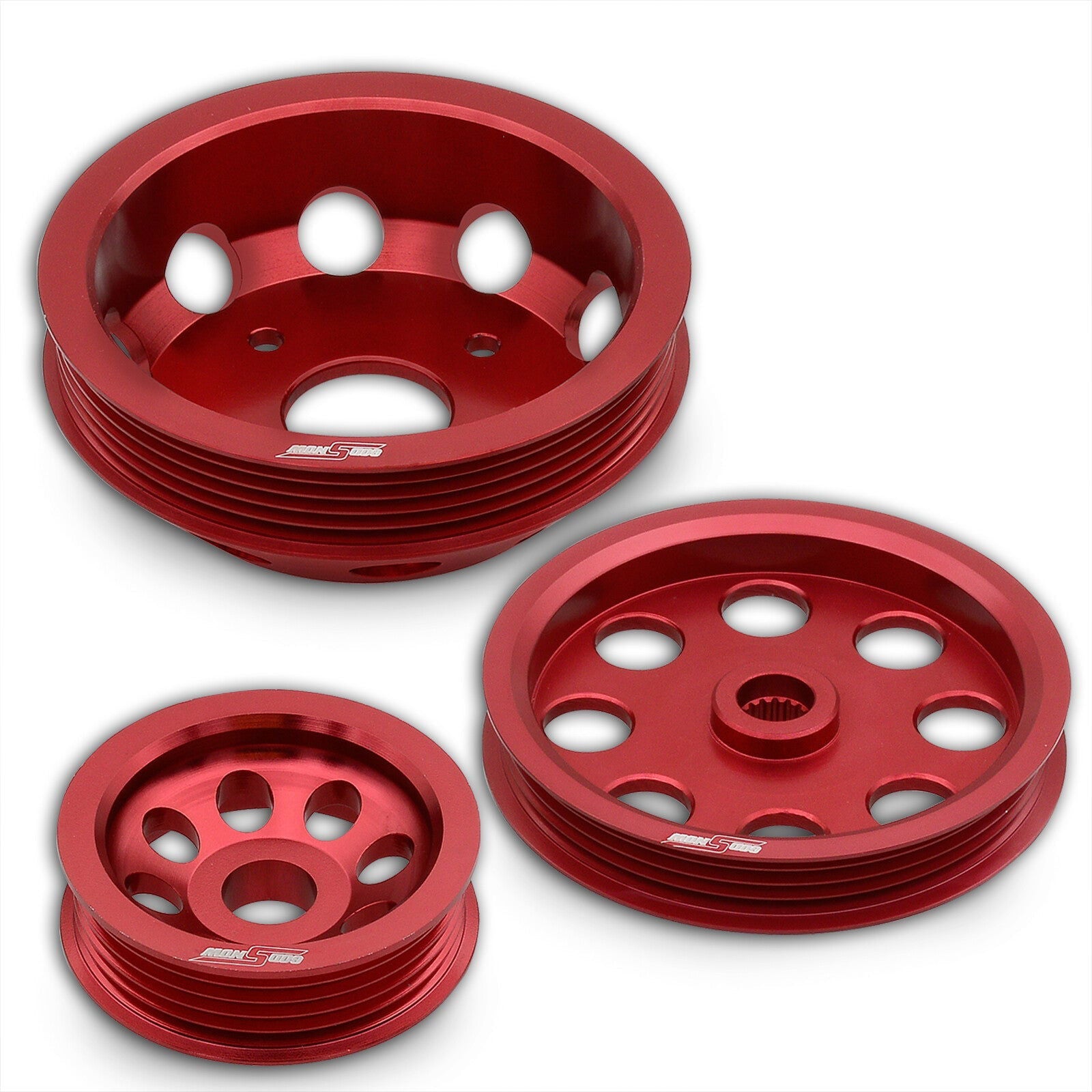 Nissan 240SX S14 S15 SR20 Underdrive Crank Pulley Red - Parts Agent