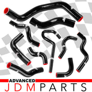 Nissan 240SX SR20DET 1989-1998 Silicone Radiator Hoses Set Black - Parts Agent