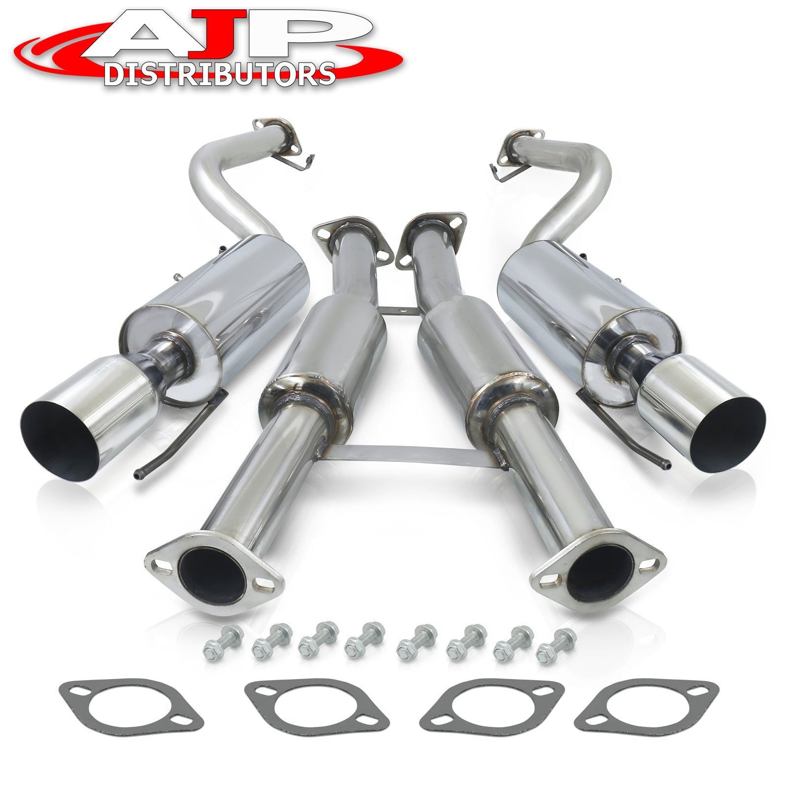 Nissan 300ZX 1990-1996 Dual Tip Stainless Steel Catback Exhaust System (2+0 Seat Models Only) (Piping: 2.5" / 65mm | Tip: 4.0") - Parts Agent