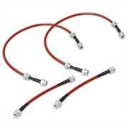 Nissan 300ZX 1990-1996 Stainless Steel Braided Oil Brake Lines Red - Parts Agent