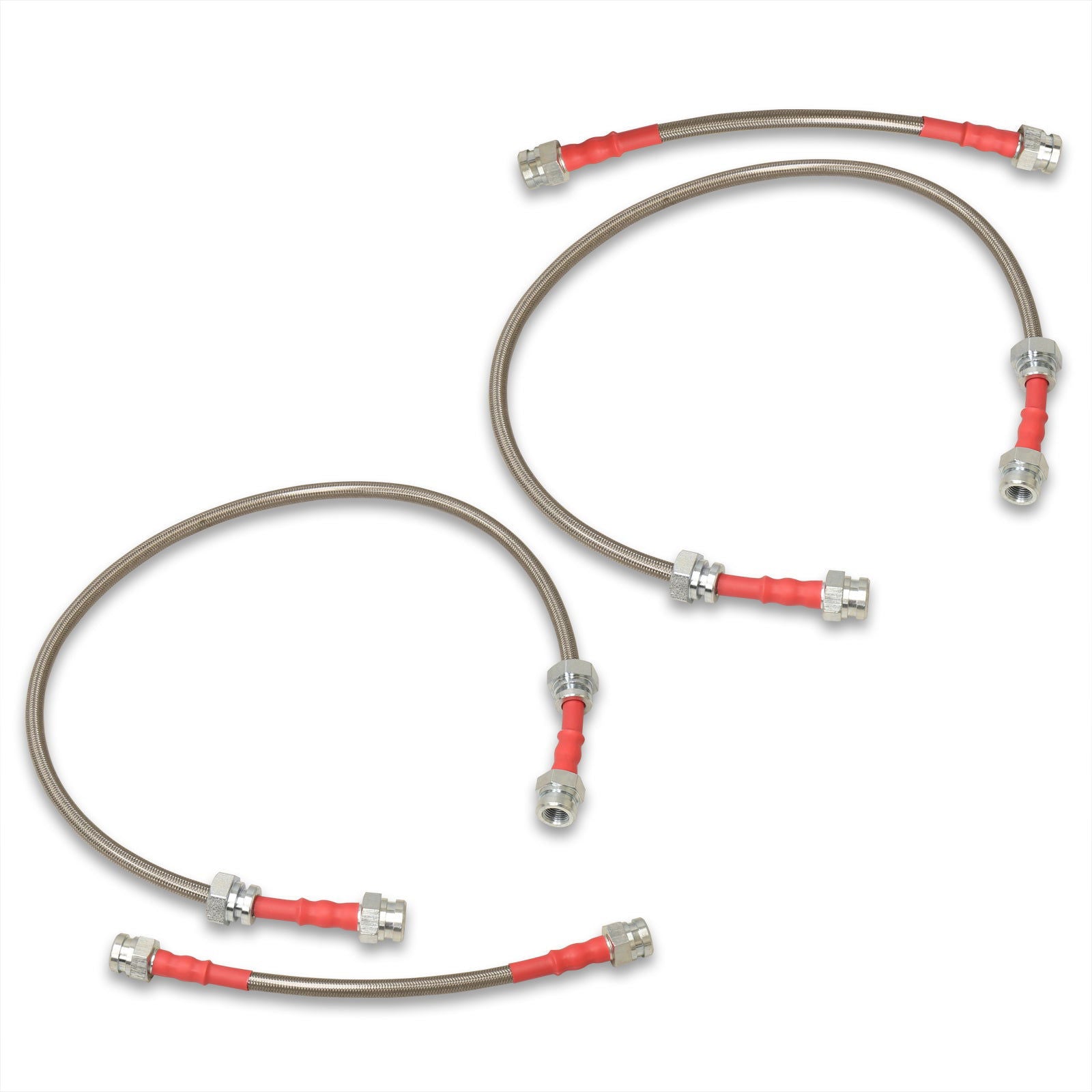 Nissan 300ZX 1990-1996 Stainless Steel Braided Oil Brake Lines Silver - Parts Agent