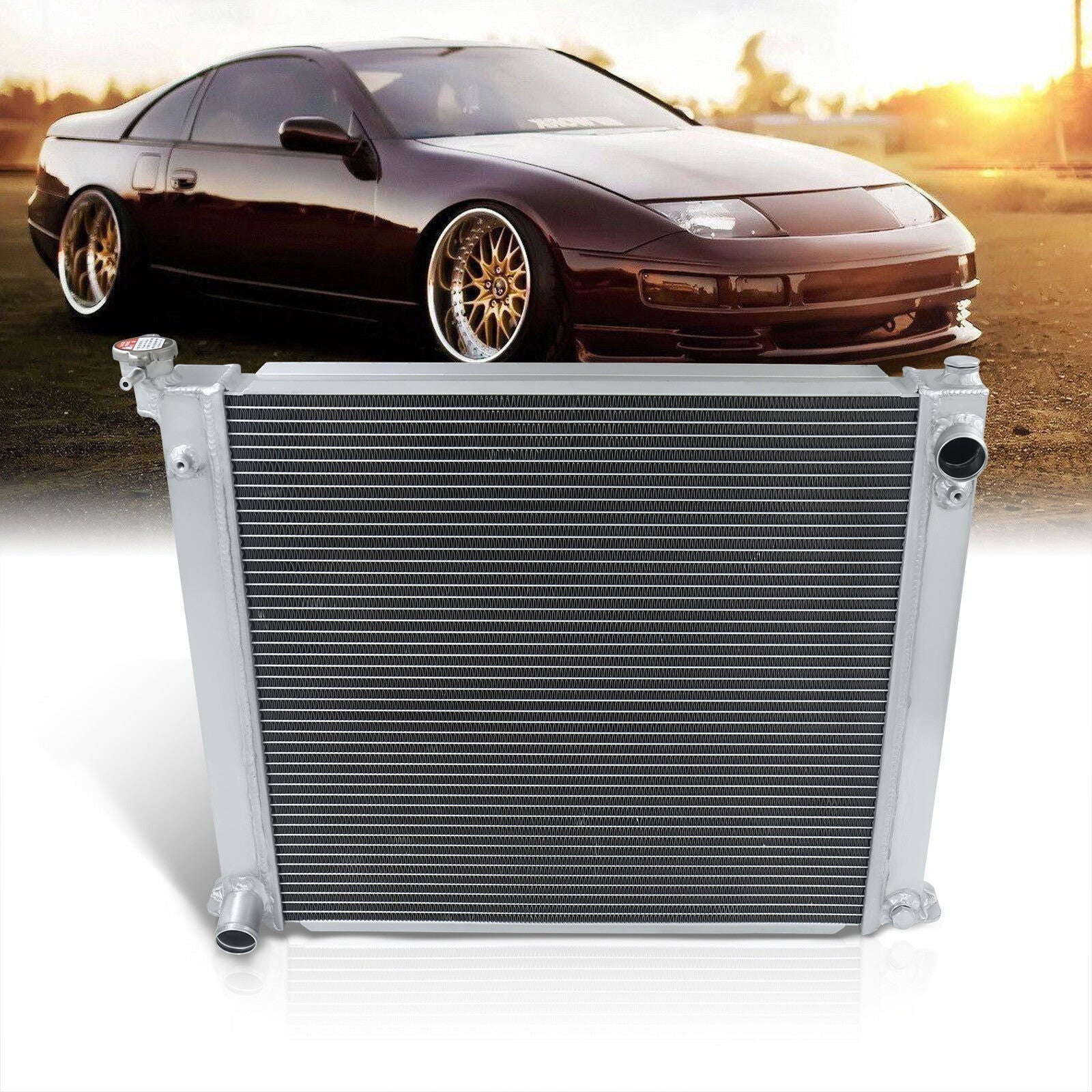 Nissan 300ZX Z32 Twin Turbo 1990-1996 Manual Transmission Aluminum Radiator - Parts Agent