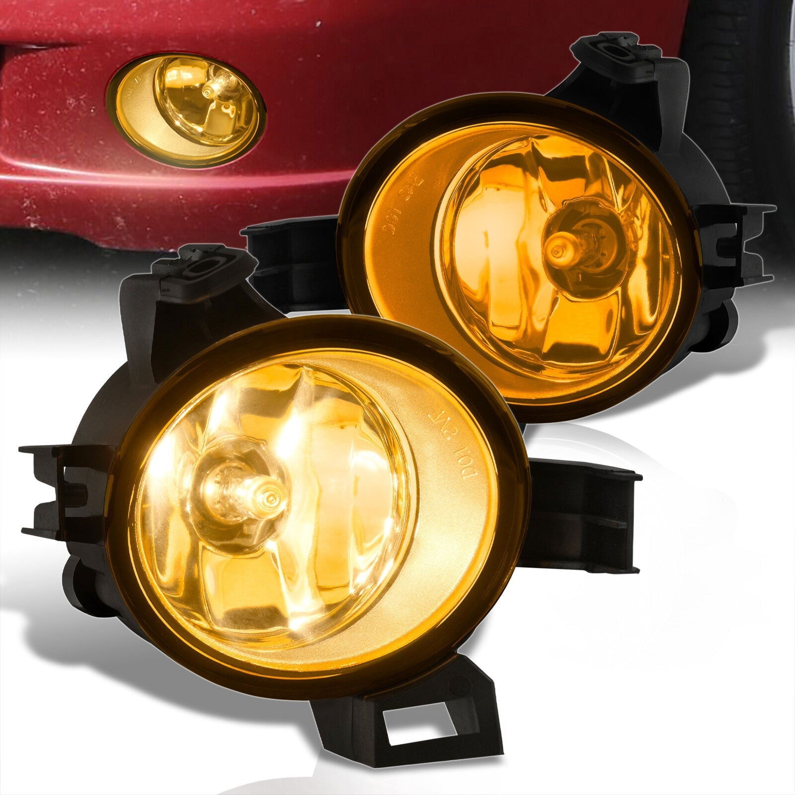 Nissan Altima 2005-2006 Front Fog Lights Yellow Len (Includes Switch & Wiring Harness) - Parts Agent