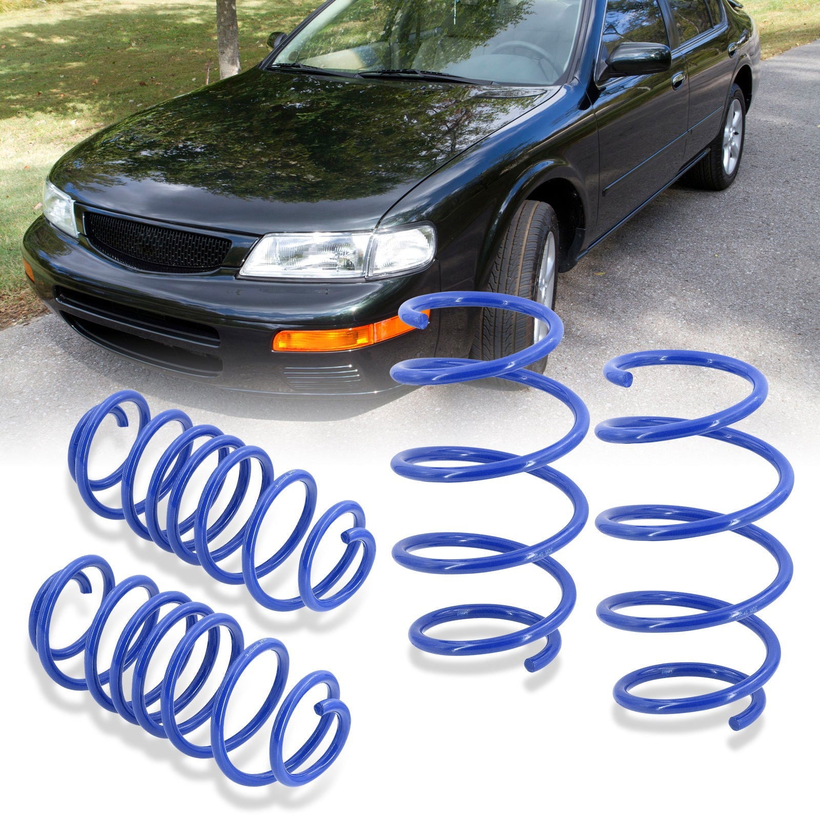 Nissan Maxima 1995-1999 Lowering Springs Blue (Front ~2.25" / Rear ~2.0") - Parts Agent