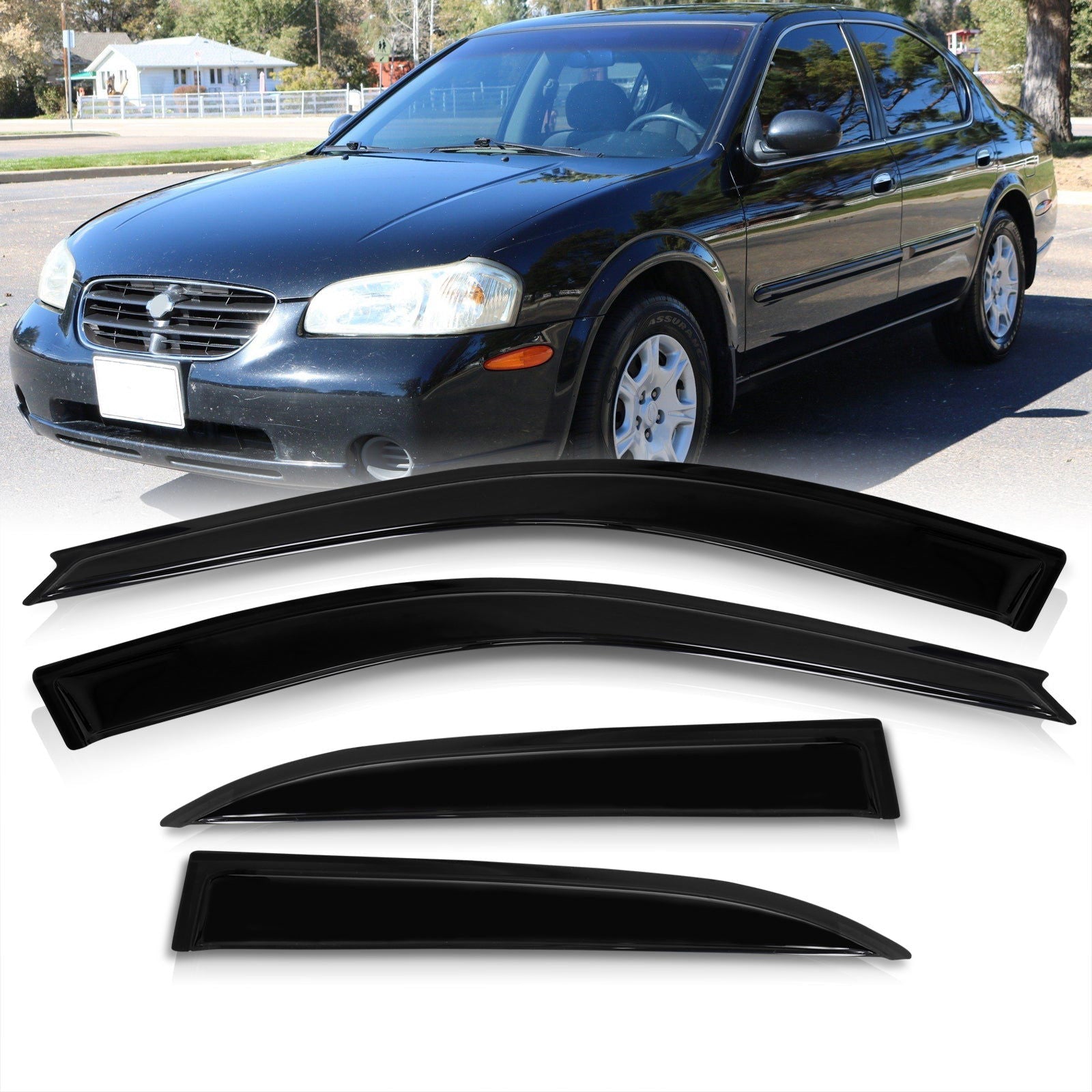 Nissan Maxima 2000-2003 4 Door Tape On Window Visors - Parts Agent