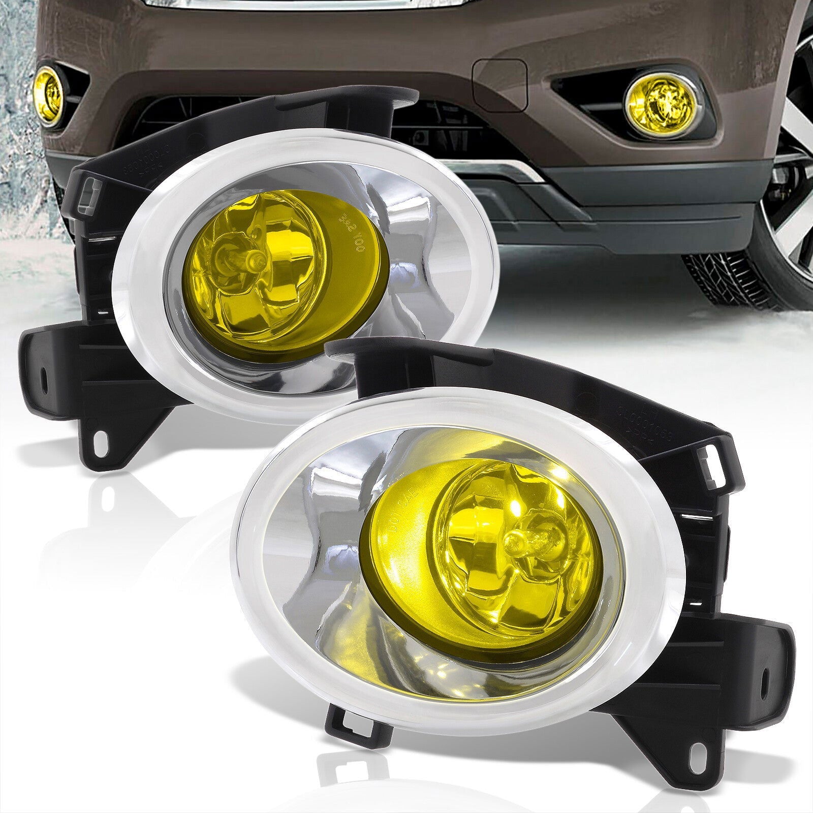 Nissan Pathfinder 2013-2016 Front Fog Lights Yellow Len (Includes Switch & Wiring Harness) - Parts Agent