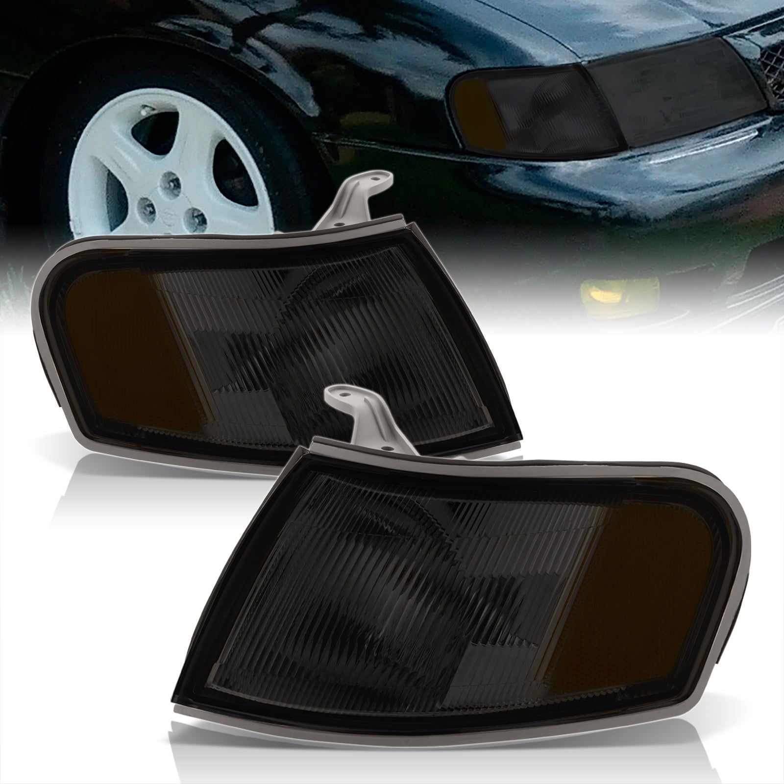 Nissan Sentra/200SX Corner Light Smoke Lens Amber Reflector - Parts Agent