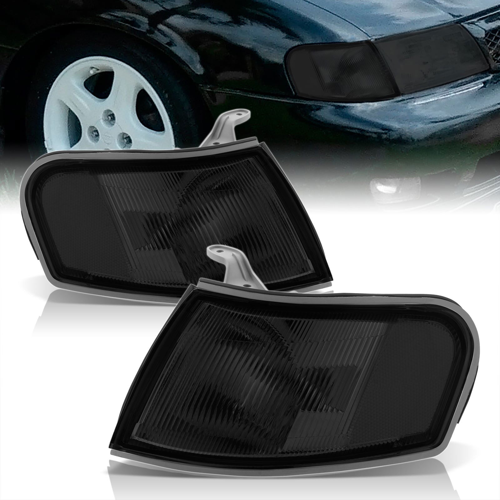 Nissan Sentra/200SX Corner Light Smoke Lens Clear Reflector - Parts Agent