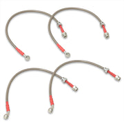 Nissan Sentra 1991-1994 / NX200 1991-1993 Stainless Steel Braided Oil Brake Lines Silver - Parts Agent