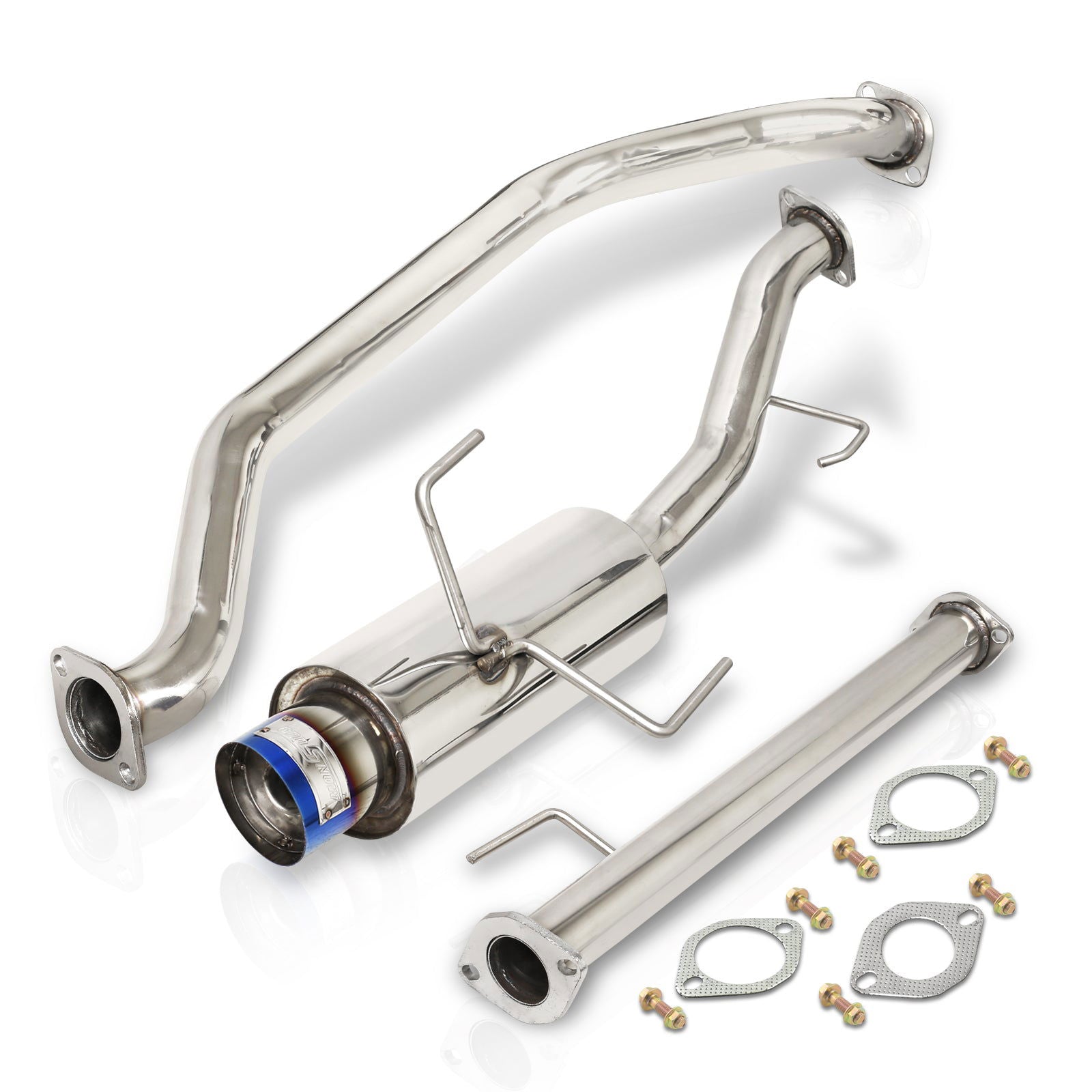 Nissan Sentra SE-R Spec V 2002-2006 N1 Style Stainless Steel Catback Exhaust System Burnt Tip (Piping: 2.5" / 65mm | Tip: 4.5") - Parts Agent