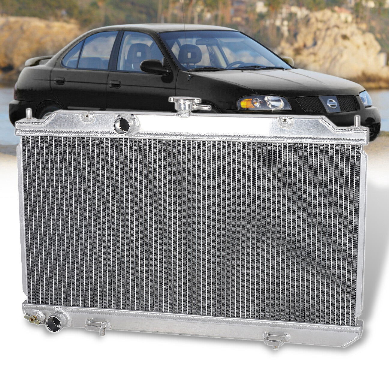 Nissan Sentra Spec-V 2002-2006 Manual Transmission Aluminum Radiator - Parts Agent