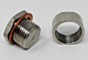 O2 02 Oxygen Sensor 304 Steel Weld On Bung & Plug Wideband Nut & Cap 18 x 1.5 US - Parts Agent