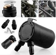 Oil Catch Can Tank 2-Port Baffled Reservoir Breather Universal Reservoir USA - Parts Agent