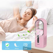Pink Portable Bladeless Desktop Personal Fan 11.8