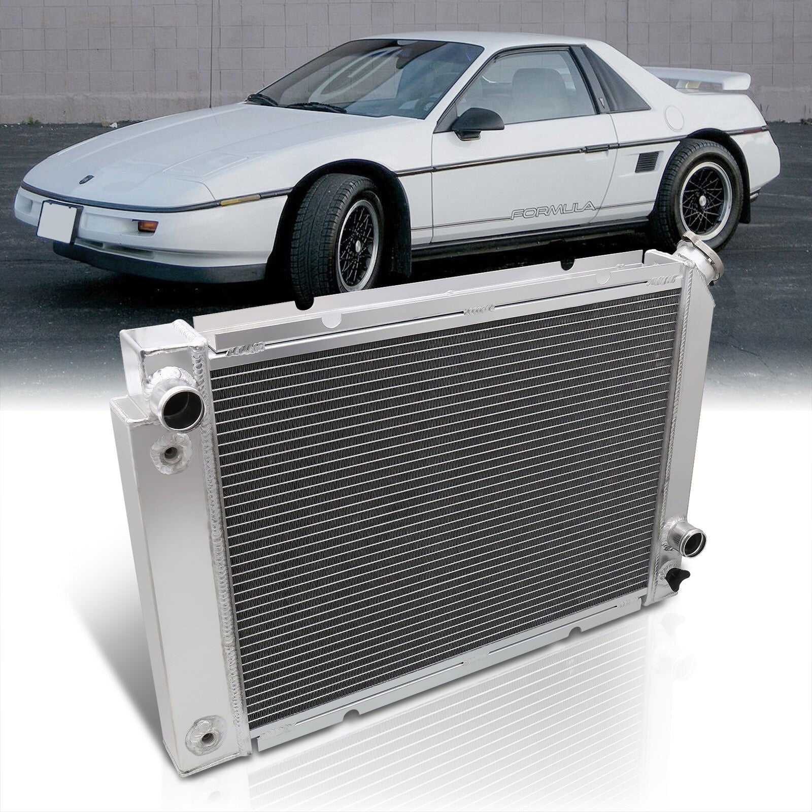 Pontiac Fiero 1984-1988 2.5L 2.8L Automatic & Manual Transmission Aluminum Radiator - Parts Agent