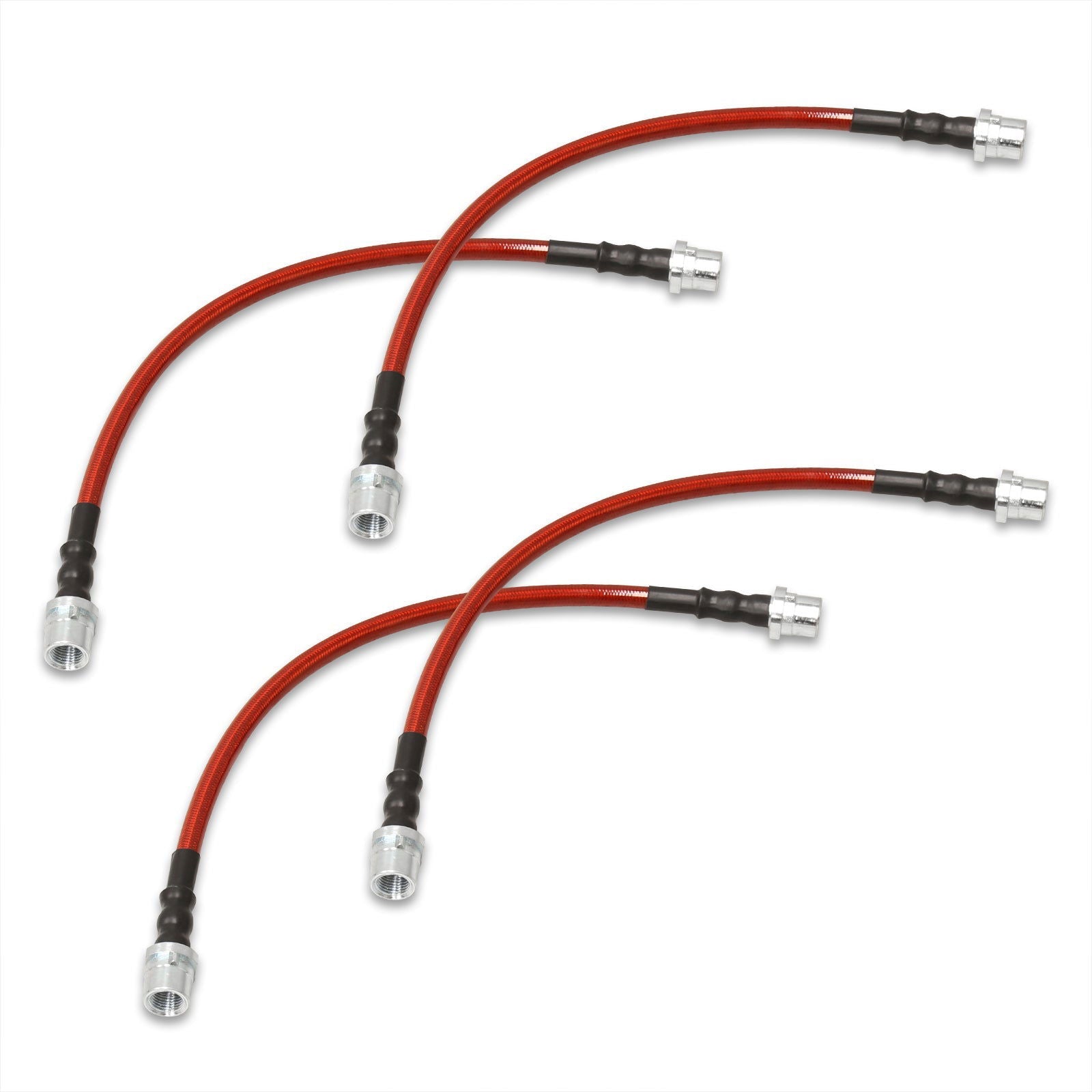 Porsche 911 996 Carrera 1998-2005 Stainless Steel Braided Oil Brake Lines Red - Parts Agent