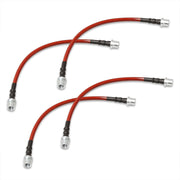 Porsche 911 996 Carrera 1998-2005 Stainless Steel Braided Oil Brake Lines Red - Parts Agent