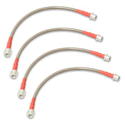 Porsche 911 996 Carrera 1998-2005 Stainless Steel Braided Oil Brake Lines Silver - Parts Agent