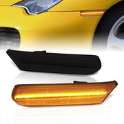 Porsche 911 Carrera 996 1997-2005 / Boxster 986 1997-2004 Front Amber LED Side Marker Lights Smoke Len - Parts Agent