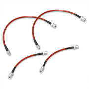 Porsche 944 1982-1989 Stainless Steel Braided Oil Brake Lines Red - Parts Agent
