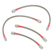 Porsche 944 1982-1989 Stainless Steel Braided Oil Brake Lines Silver - Parts Agent