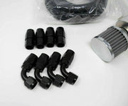Pro Series Baffled 0.75L 10AN Oil Catch Can Hose Kit and Fittings Universal AN10 - Parts Agent