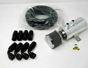 Pro Series Baffled 0.75L 10AN Oil Catch Can Hose Kit and Fittings Universal AN10 - Parts Agent