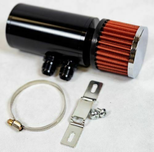 Pro Series Baffled 0.75L 8AN Oil Catch Can Hose Kit and Fittings Universal AN8 - Parts Agent