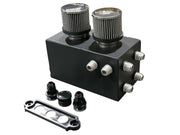 Pro Series Oil Catch Can For Honda Civic Acura Integra 6 Port -10AN With Hoses - Parts Agent