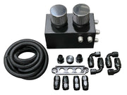 Pro Series Oil Catch Can For Honda Civic Acura Integra 6 Port -10AN With Hoses - Parts Agent