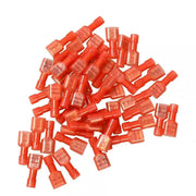 Red 100Pc Fully Insulated Female Electrical Spade Crimp Connector Terminals 1/4