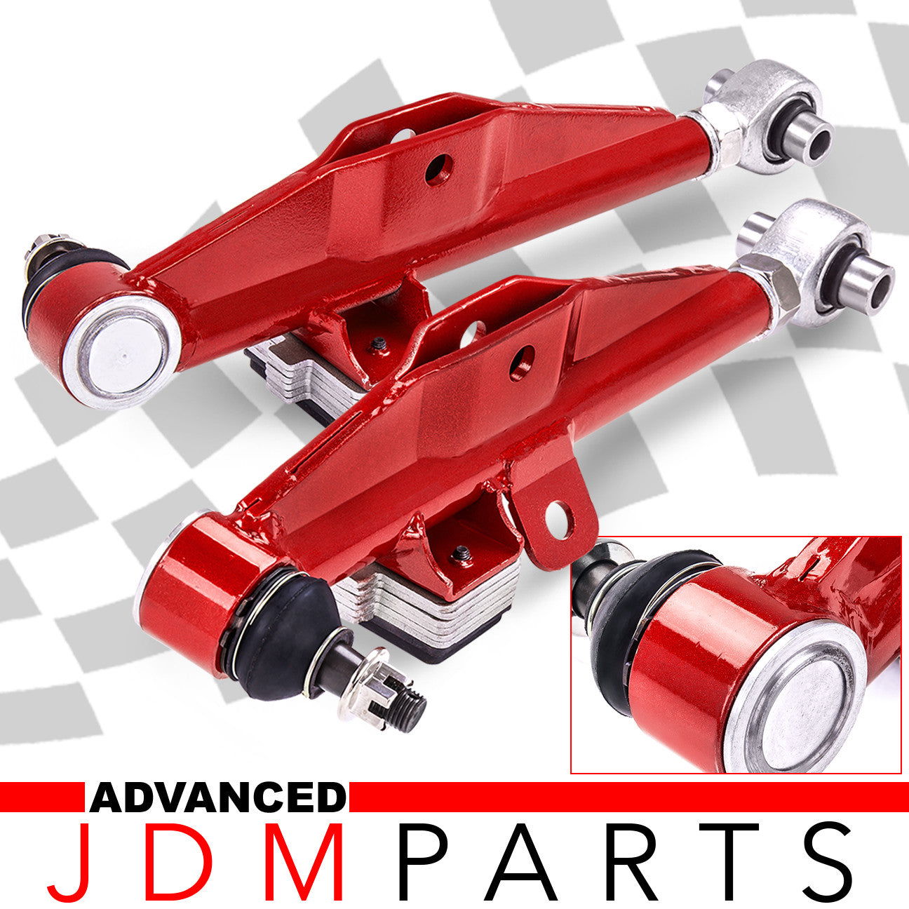 Red Front Lower Controls Arms For 89-98 Nissan 240SX - Parts Agent