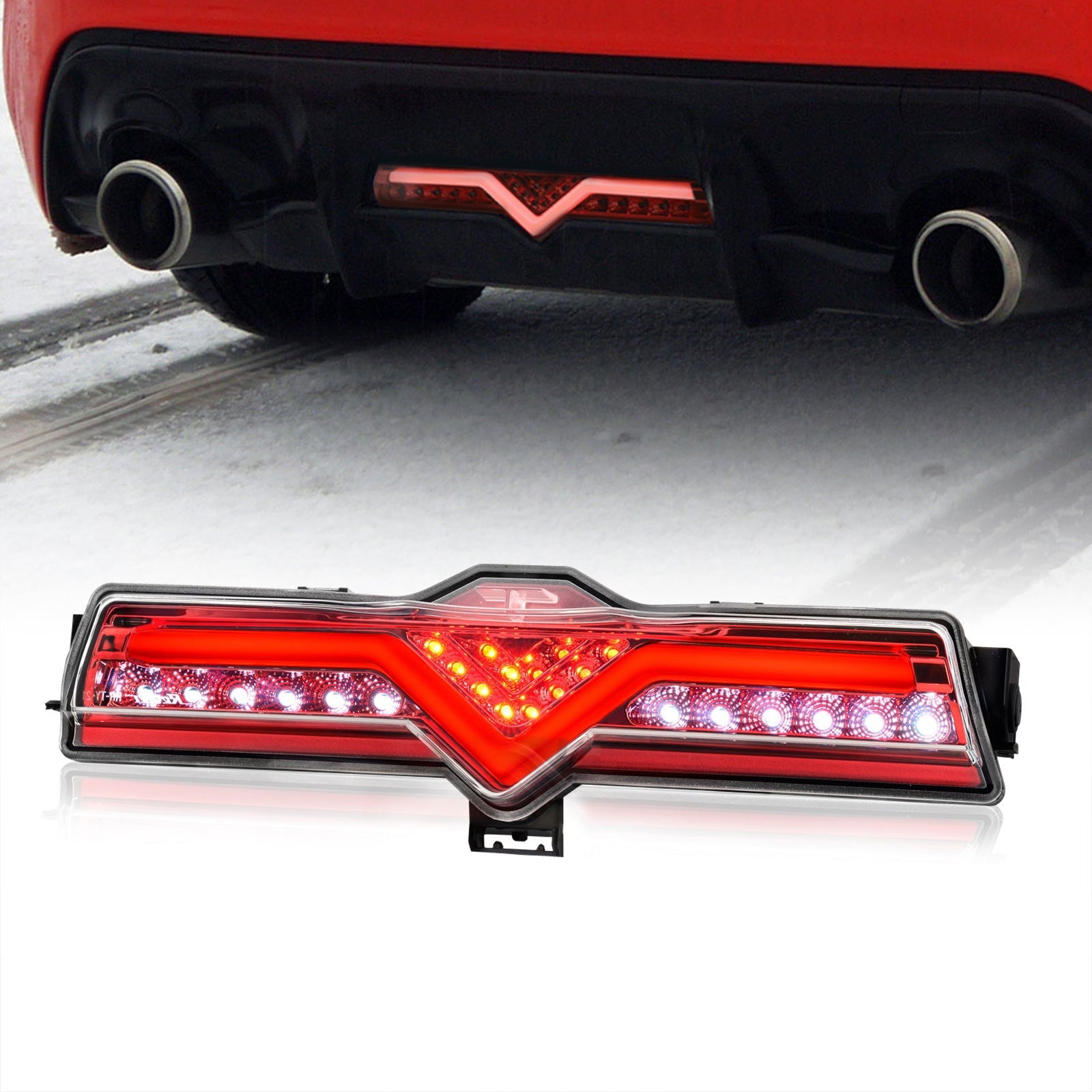 Scion FRS 2013-2016 / Toyota 86 2017-2020 / Subaru BRZ 2013-2020 3in1 Red LED Rear Brake Light Red Len - Parts Agent
