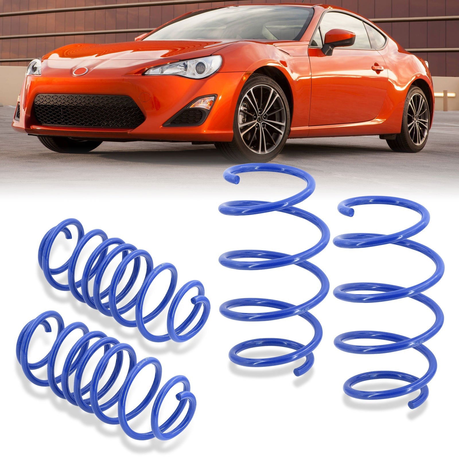 Scion FRS 2013-2016 / Toyota 86 2017-2020 / Subaru BRZ 2013-2020 Lowering Springs Blue (Front ~2.0" / Rear ~2.1") - Parts Agent