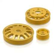 Scion FRS 2013-2016 / Toyota 86 2017-2020 / Subaru BRZ 2013-2020 Underdrive Crank Alternator Water Pump Pulley Gold - Parts Agent