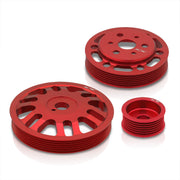 Scion FRS 2013-2016 / Toyota 86 2017-2020 / Subaru BRZ 2013-2020 Underdrive Crank Alternator Water Pump Pulley Red - Parts Agent