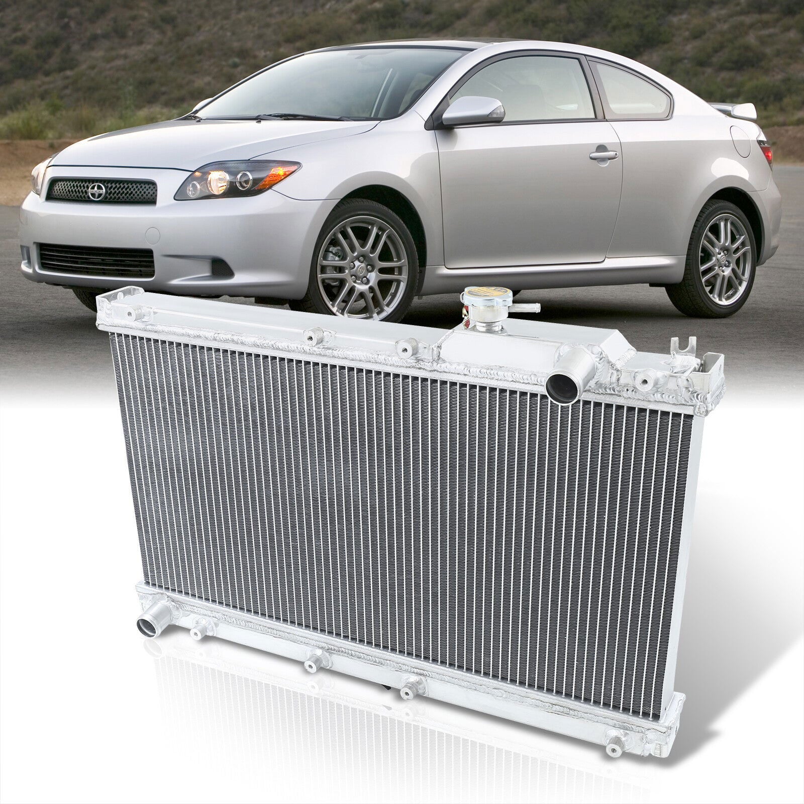 Scion TC 2005-2010 Manual Transmission Aluminum Radiator - Parts Agent
