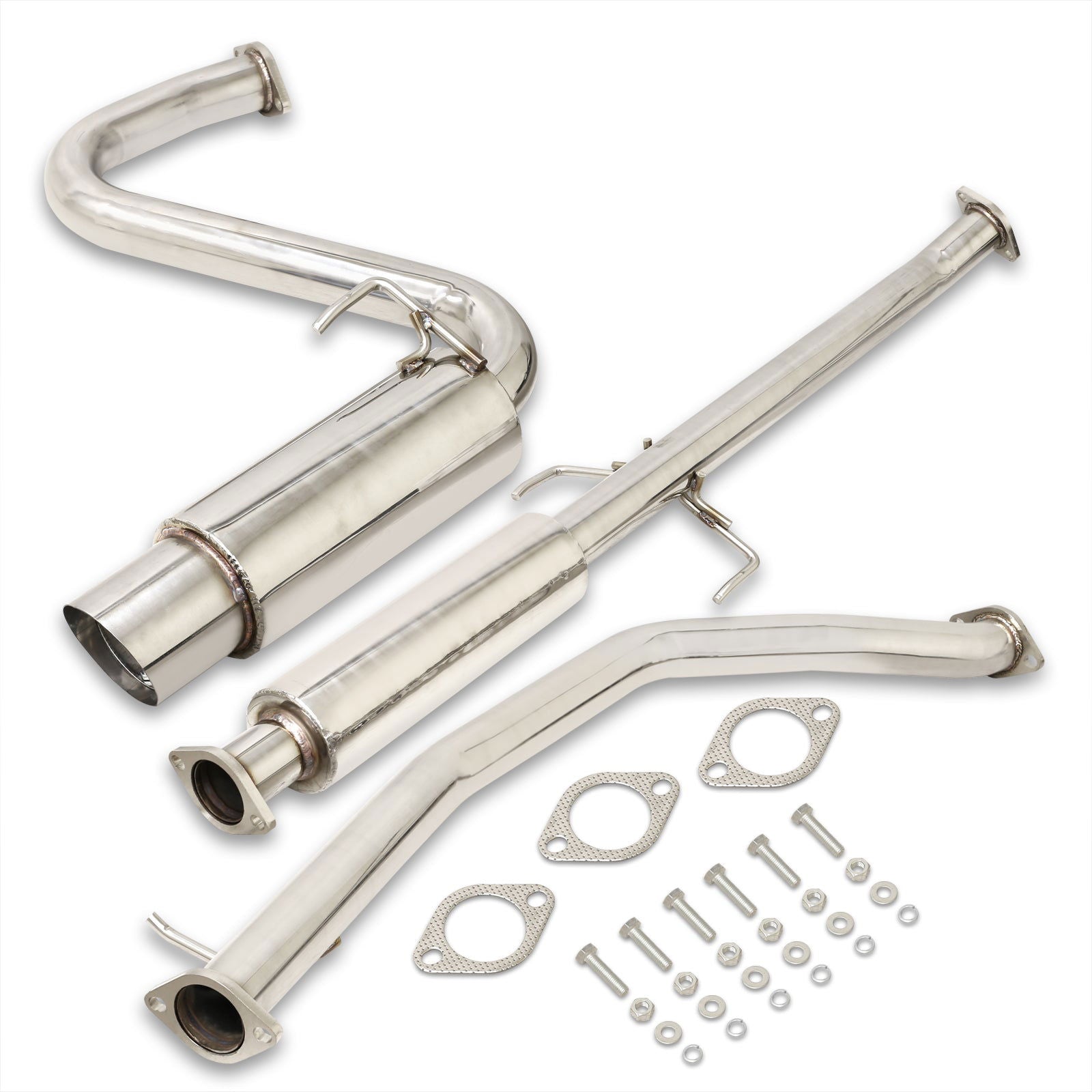 Scion TC 2005-2010 N1 Style Stainless Steel Catback Exhaust System (Piping: 2.25" / 58mm | Tip: 4.5") - Parts Agent
