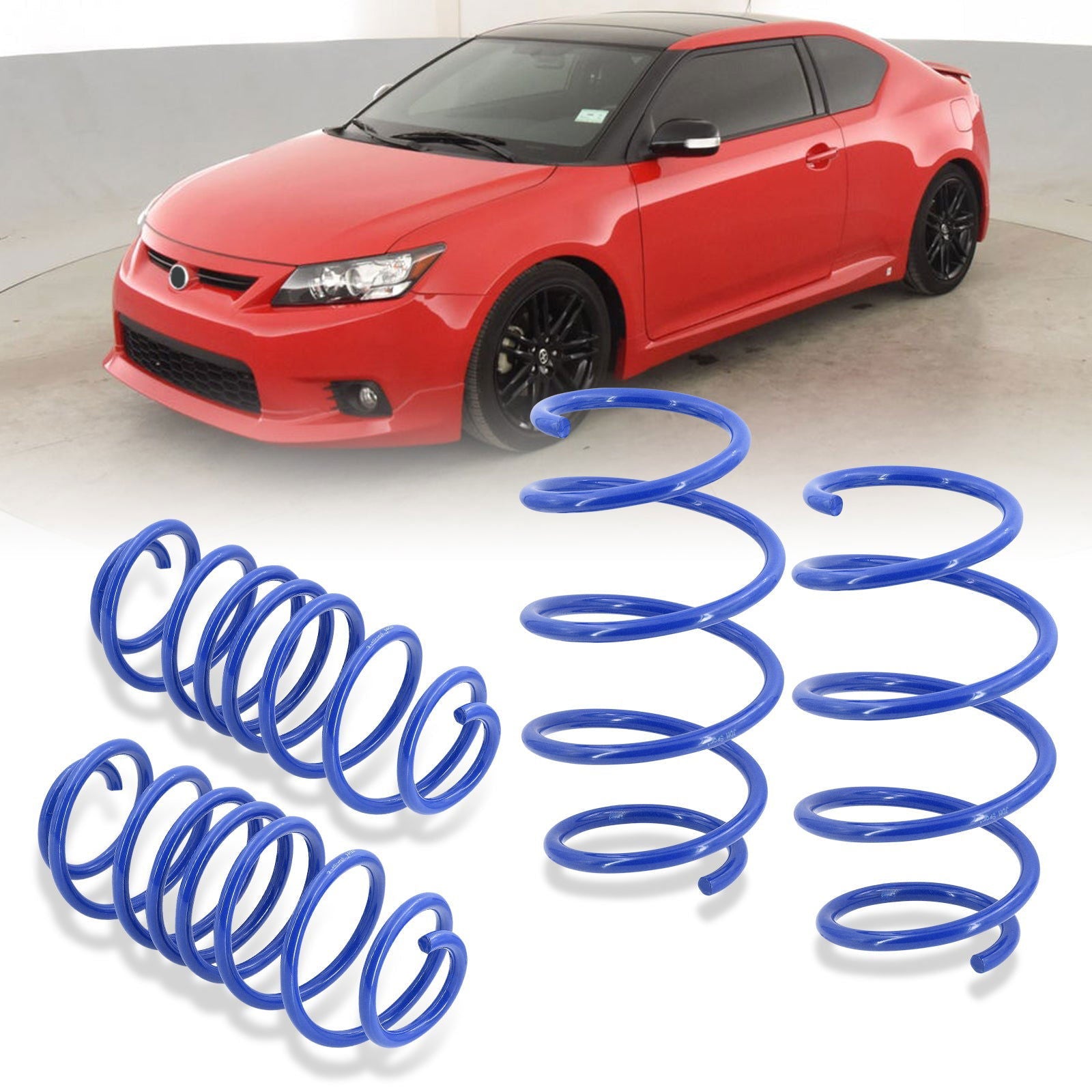 Scion TC 2011-2016 Lowering Springs Blue (Front ~1.5" / Rear ~1.8") - Parts Agent