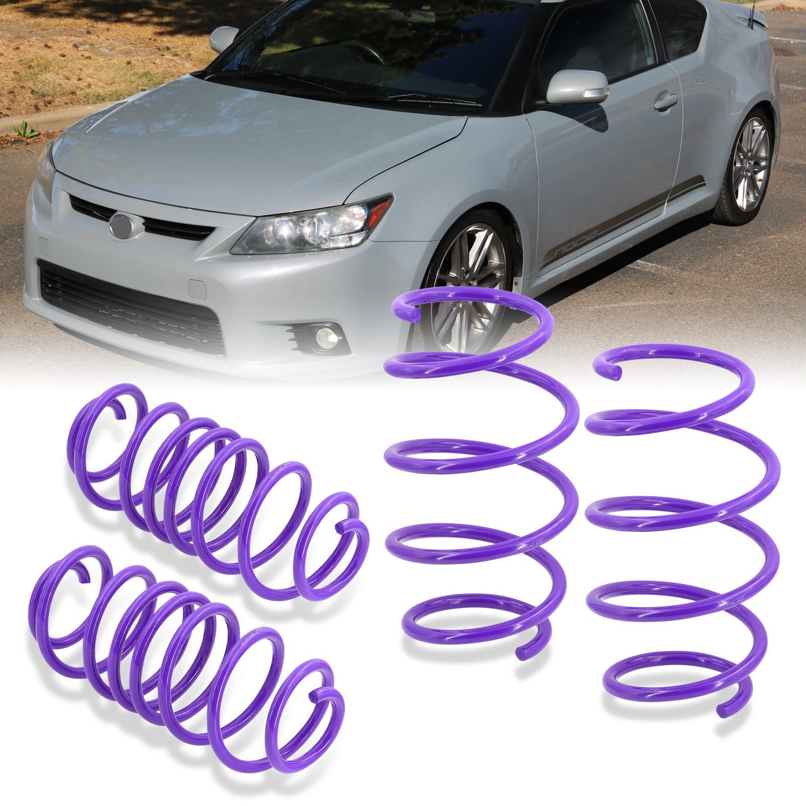 Scion TC 2011-2016 Lowering Springs Purple (Front ~1.5" / Rear ~1.8") - Parts Agent