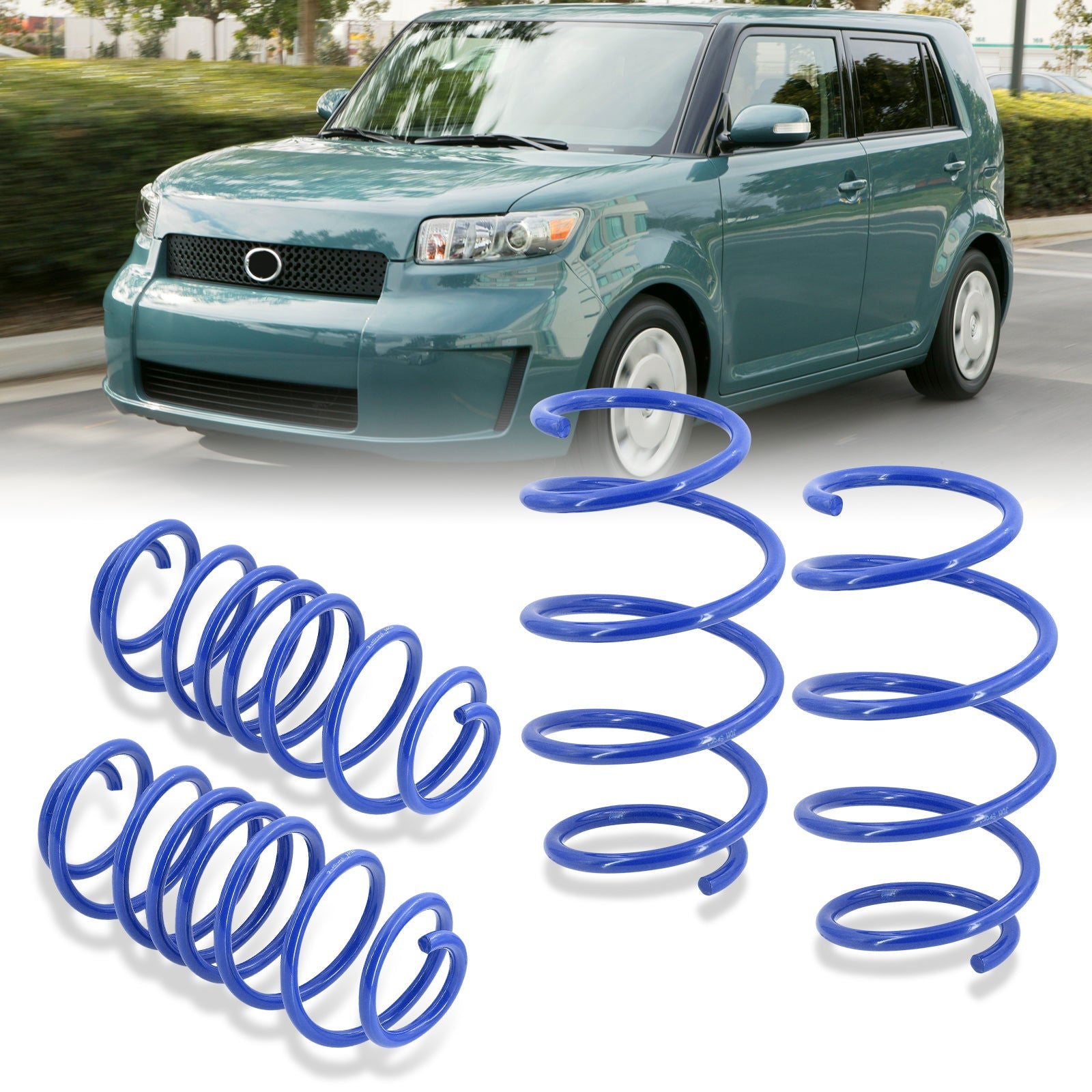 Scion XB 2008-2015 Lowering Springs Blue (Front ~1.1" / Rear ~2.2") - Parts Agent