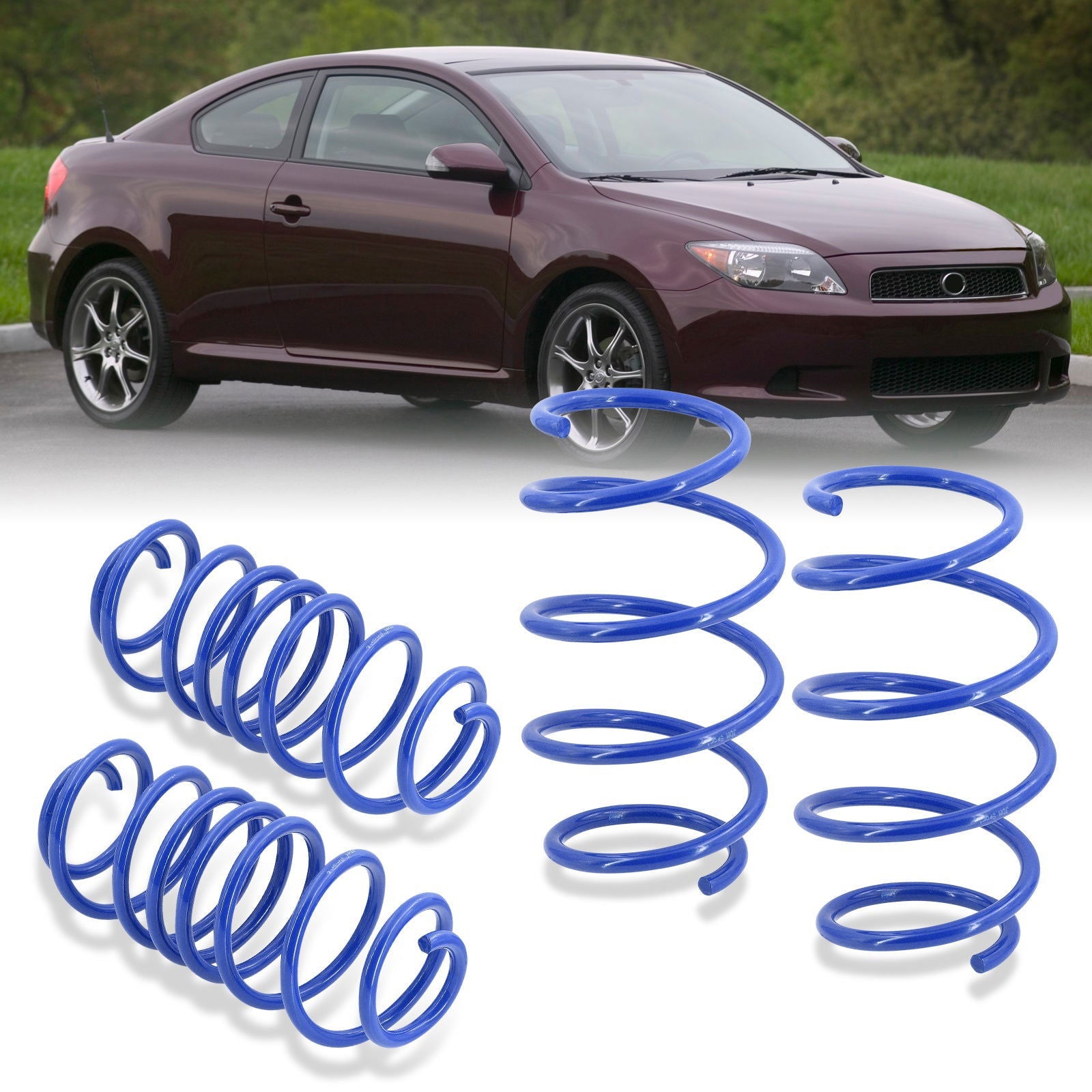 Scion tC 2005-2010 Lowering Springs Blue (Front ~2.0" / Rear ~2.1") - Parts Agent